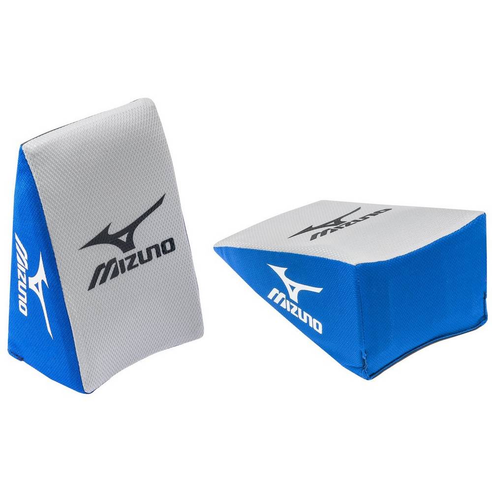 Mens Mizuno Catcher’s (Large) Knee Pads Royal/Grey Philippines (FPQUJR498)